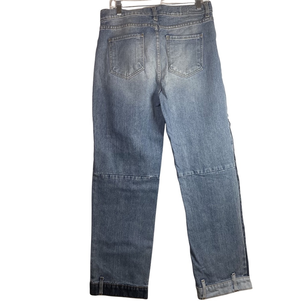 REVICE  Love at first sight  button Fly Patchwork Blue Jeans Women’s size 30 - Picture 3 of 14